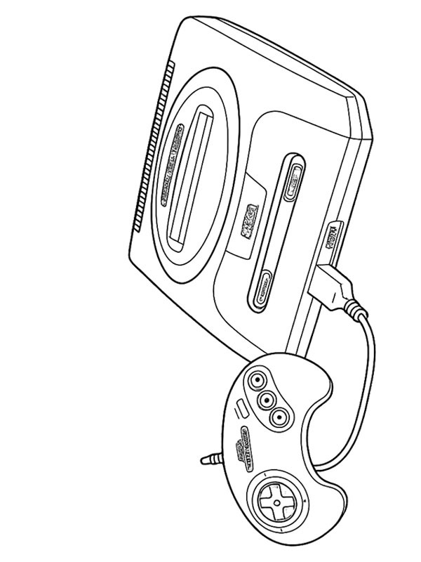 Sega Mega Drive Ausmalbild Sega Mega Drive Ausmalbild