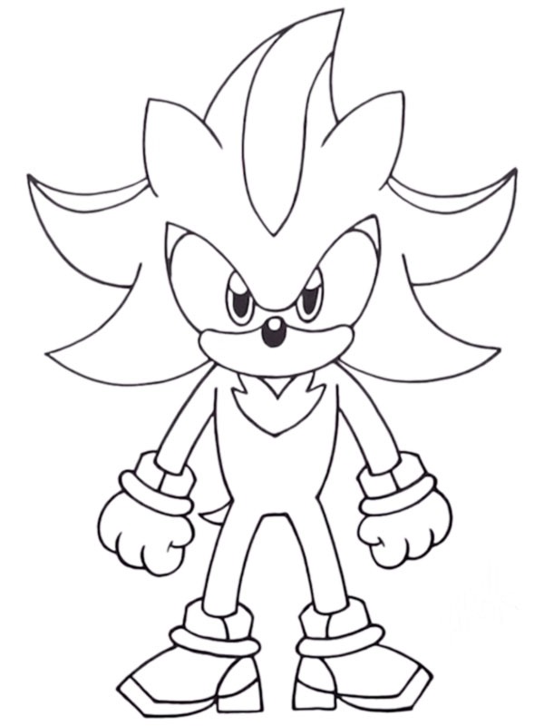 Shadow the Hedgehog Ausmalbild