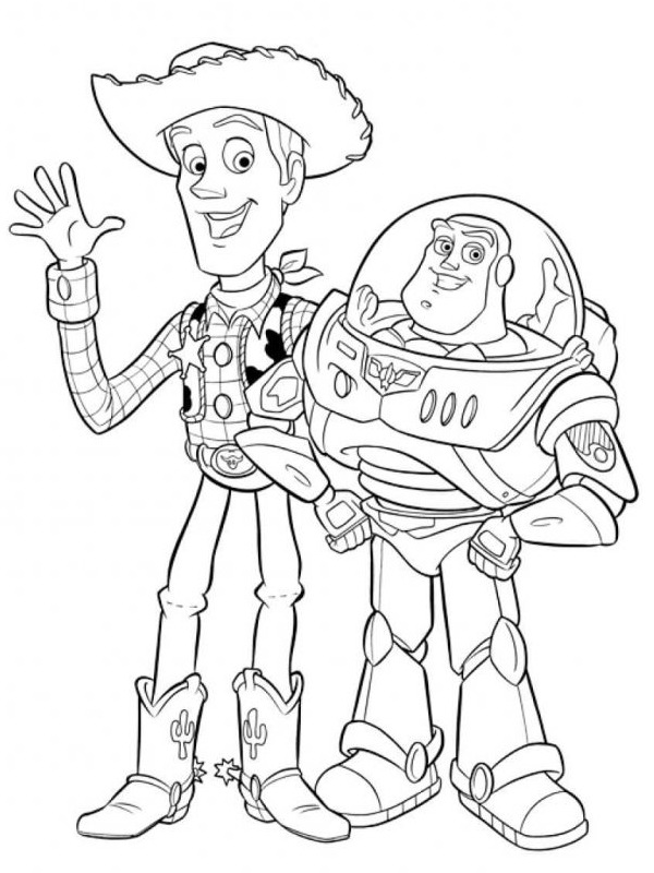 Woody und Buzz Lightyear Ausmalbild