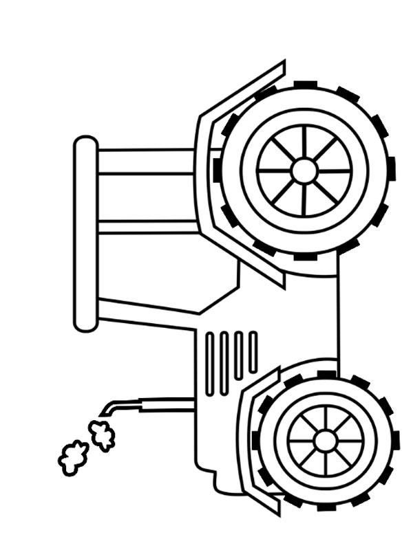 Einfacher Traktor Ausmalbild Einfacher Traktor Ausmalbild