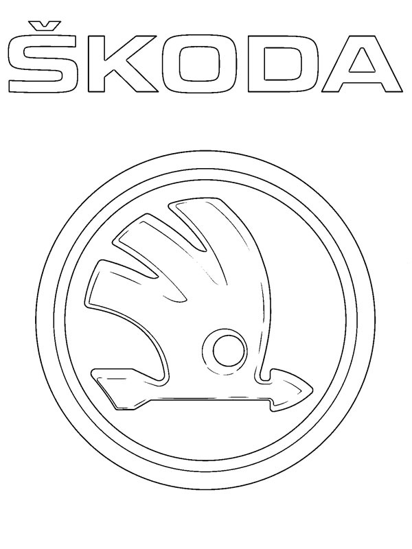 Škoda logo Ausmalbild