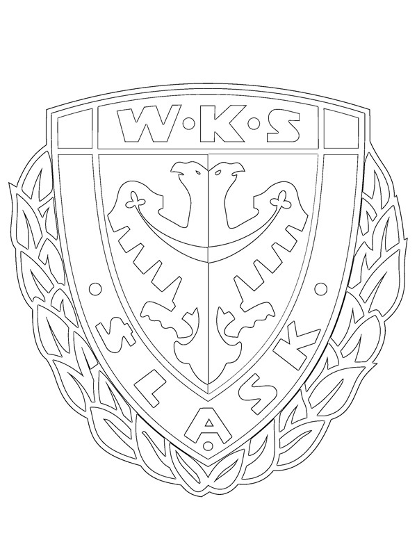 Śląsk Wrocław Ausmalbild Śląsk Wrocław Ausmalbild
