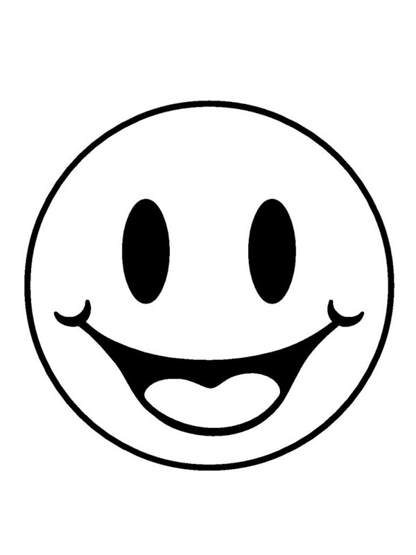 Ausmalbild Smiley Emoji | besteausmalbilder.de