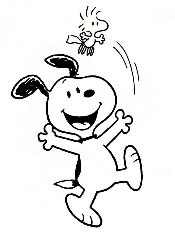 Snoopy und Woodstock Ausmalbild Snoopy und Woodstock Ausmalbild