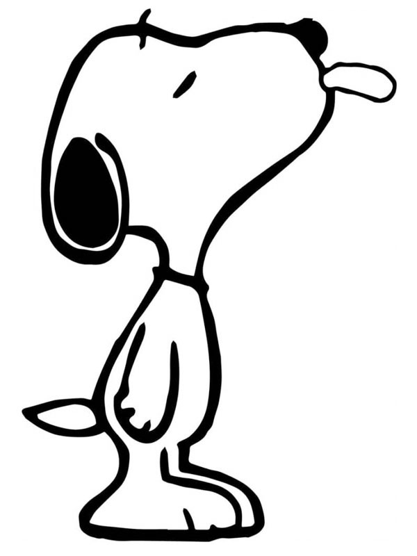 Snoopy steckt seine Zunge raus Ausmalbild
