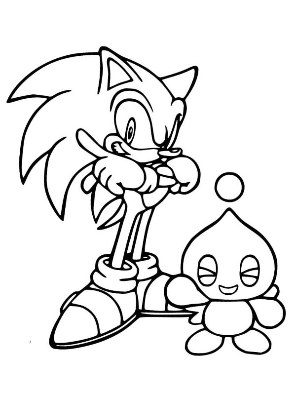 Sonic und Cheese Ausmalbild Sonic und Cheese Ausmalbild