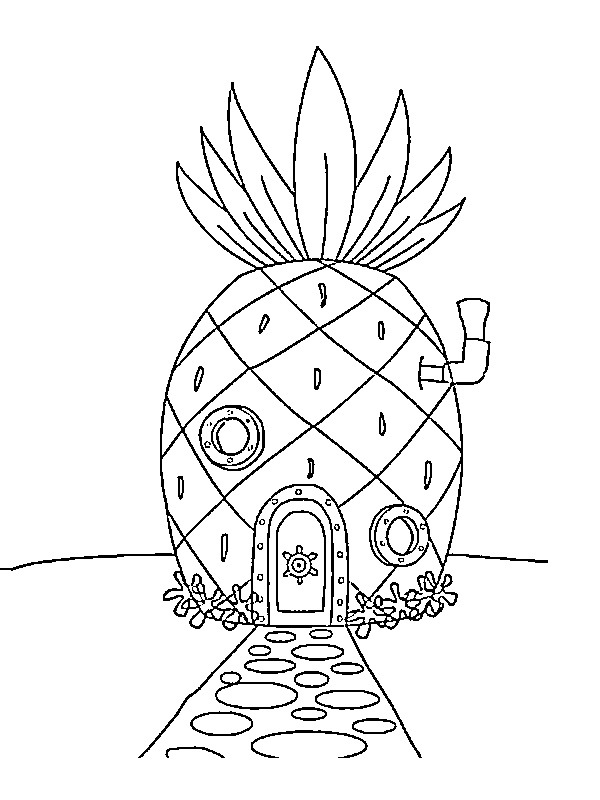 SpongeBob Ananas Haus Ausmalbild