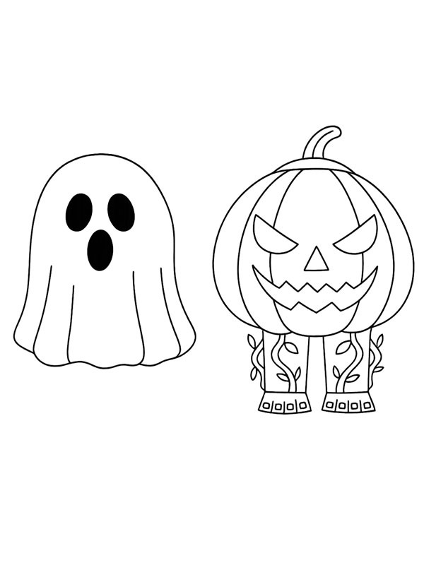 Spooky and Pumpky (Steal A Brainrot) Ausmalbild Spooky and Pumpky (Steal A Brainrot) Ausmalbild