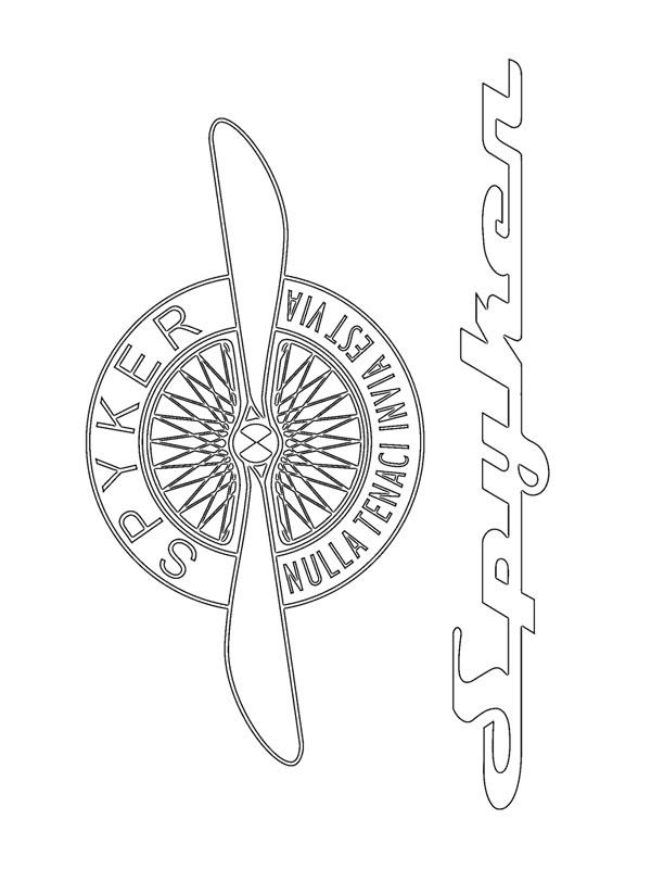 Spyker logo Ausmalbild