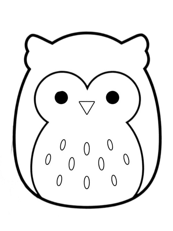 Squishmallows Hoot die Eule Ausmalbild