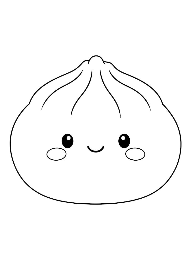 Squishy Dumpling Ausmalbild Squishy Dumpling Ausmalbild