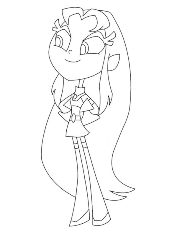 Starfire Teen Titans Go! Ausmalbild Starfire Teen Titans Go! Ausmalbild