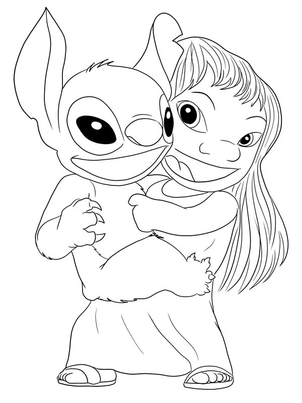 Stitch und Lilo Ausmalbild