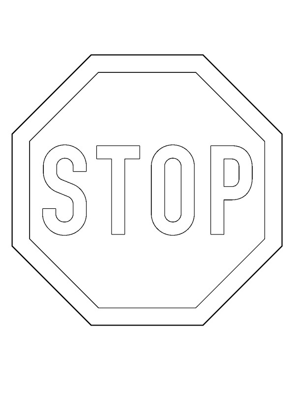 Stoppschild Ausmalbild Stoppschild Ausmalbild