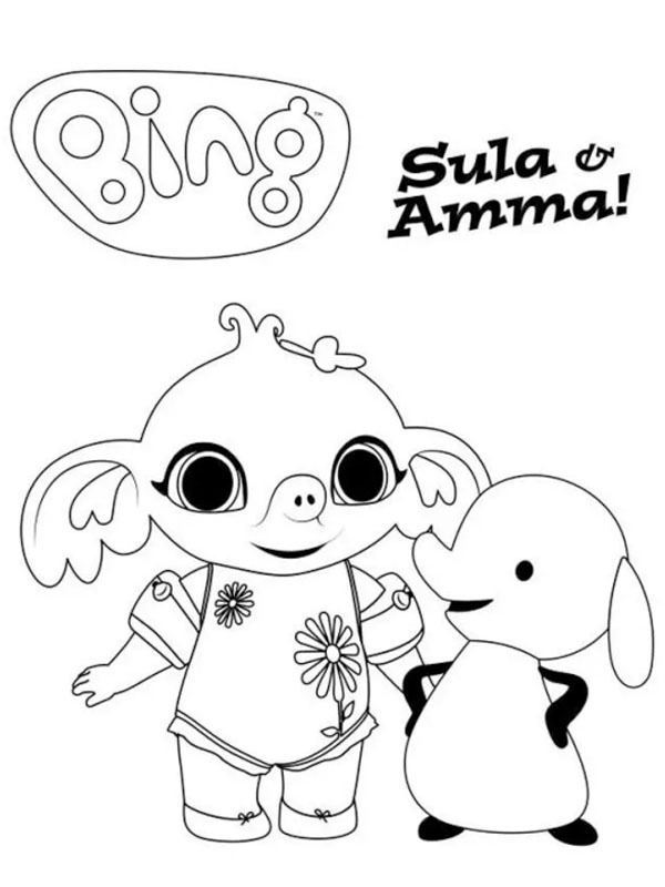 Sula und Amma Ausmalbild