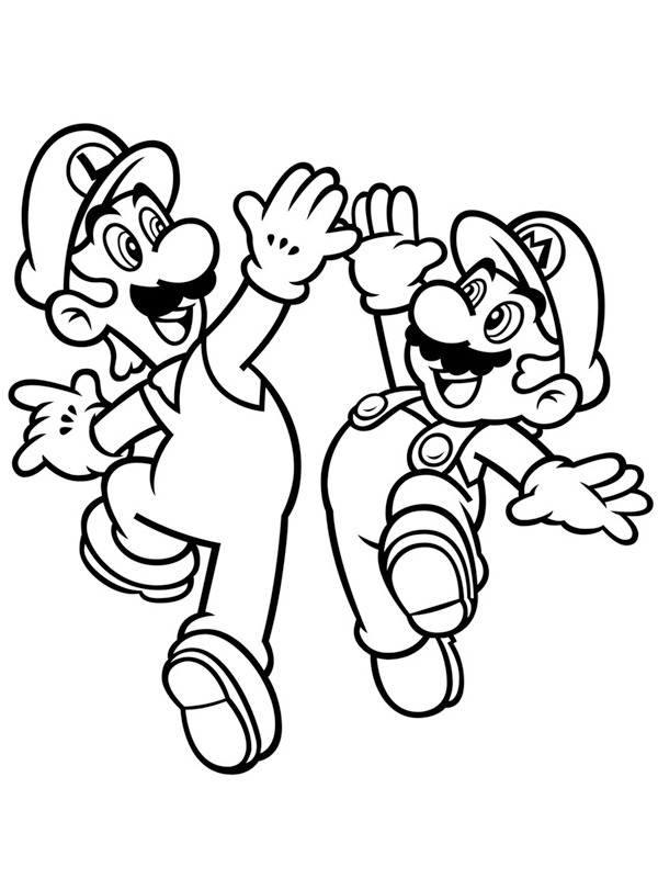 Mario und Luigi Ausmalbild