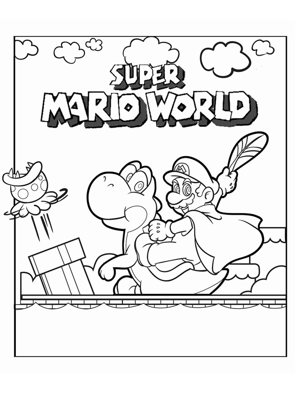 Super Mario World Ausmalbild