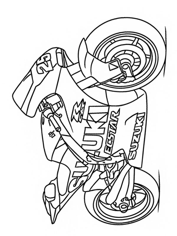 Suzuki MotoGP Motorrad Ausmalbild Suzuki MotoGP Motorrad Ausmalbild