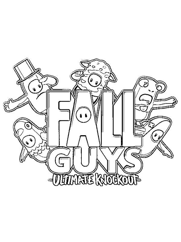 Team Fall Guys Ausmalbild