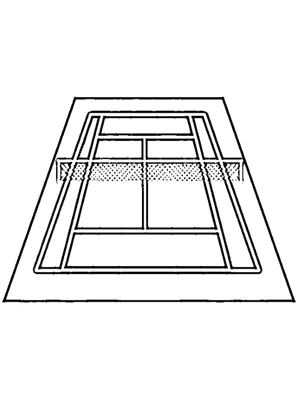 Tennisplatz Ausmalbild