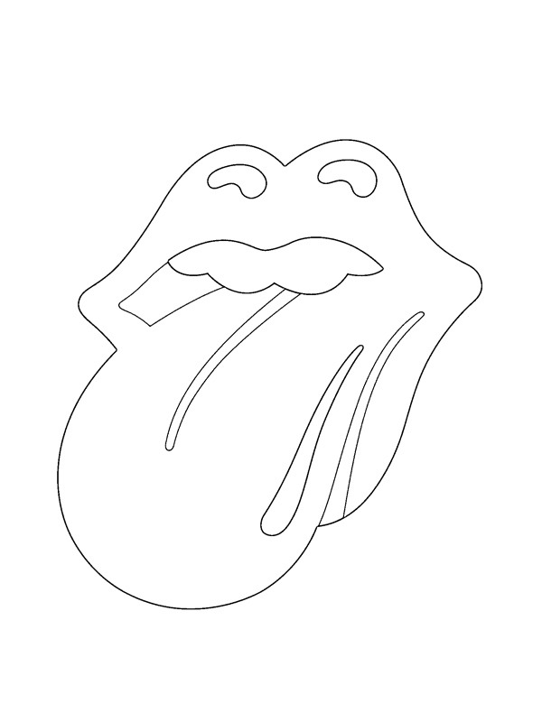The Rolling Stones logo Ausmalbild