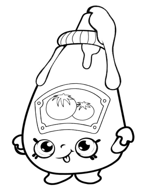 Tommy Ketchup Shopkins Ausmalbild Tommy Ketchup Shopkins Ausmalbild