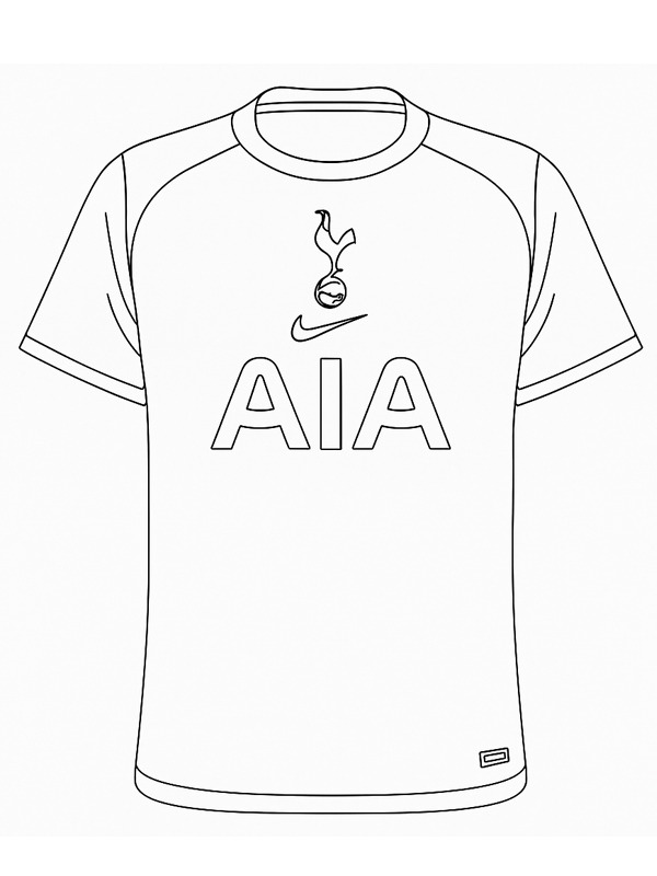 Fußballtrikot Tottenham Hotspur Ausmalbild Fußballtrikot Tottenham Hotspur Ausmalbild