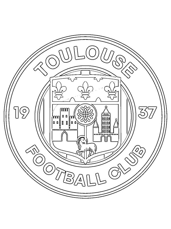 FC Toulouse Ausmalbild