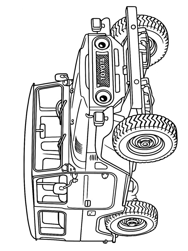 Toyota Land Cruiser FJ40 Ausmalbild Toyota Land Cruiser FJ40 Ausmalbild