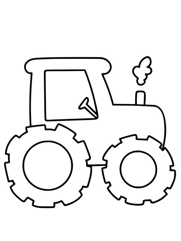 ausmalbilder kleinkinder traktor  autos gratis