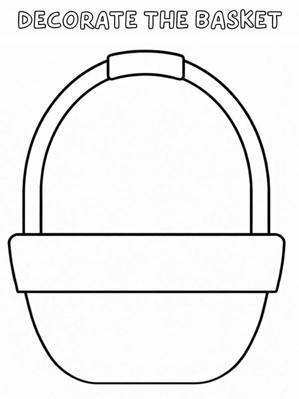 Dekoriere den Osterkorb Ausmalbild Dekoriere den Osterkorb Ausmalbild