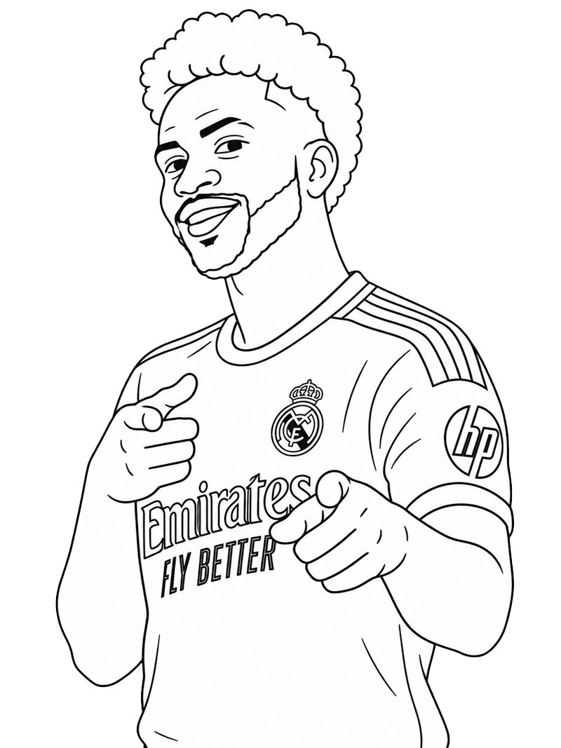 Vinícius Júnior Ausmalbild Vinícius Júnior Ausmalbild