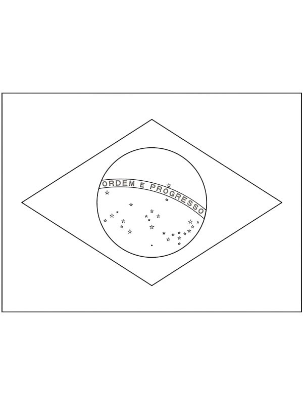 Flagge Brasiliens Ausmalbild Flagge Brasiliens Ausmalbild