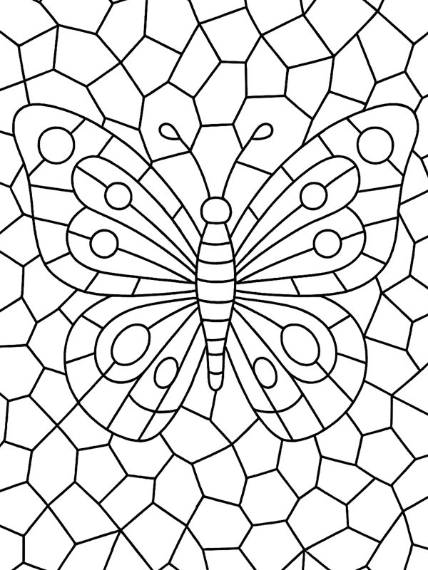 Mosaik Schmetterling Ausmalbild Mosaik Schmetterling Ausmalbild