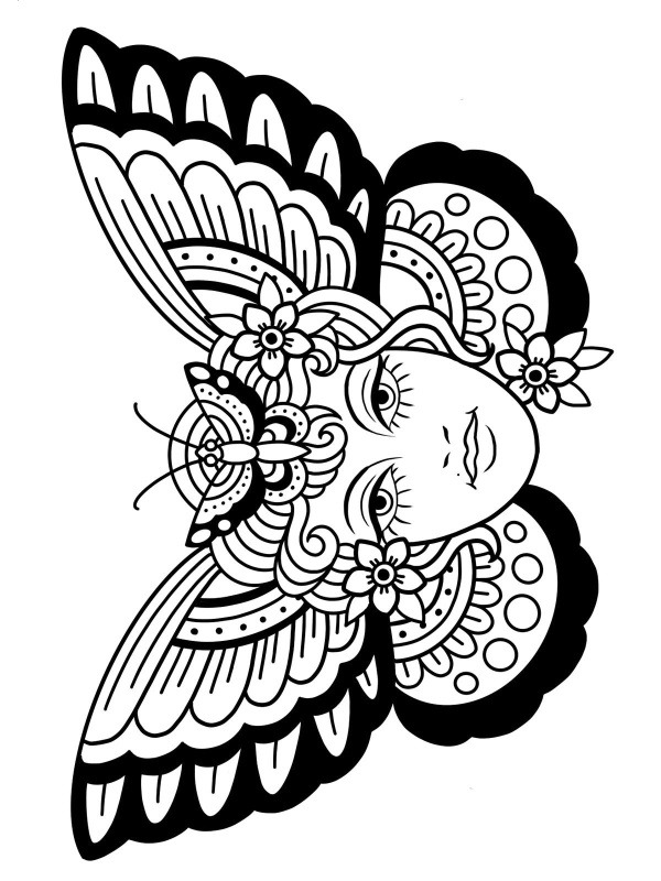 Schmetterling Tattoo Ausmalbild