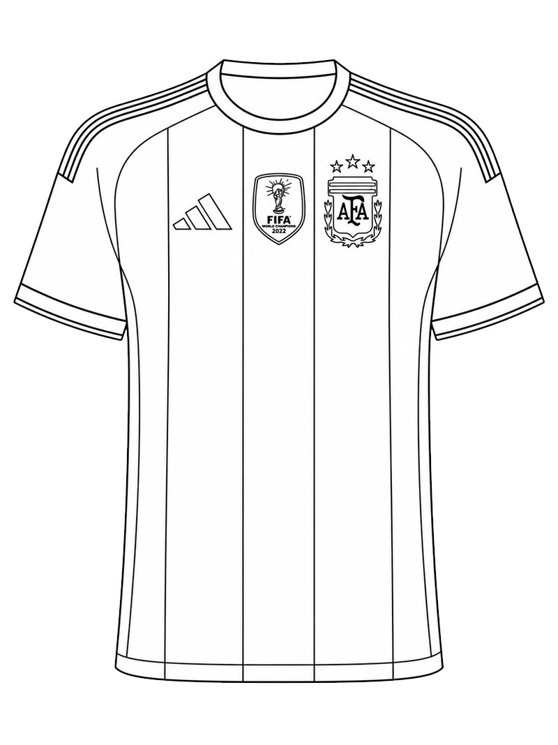 Argentinien Fu&szlig;balltrikot Ausmalbild