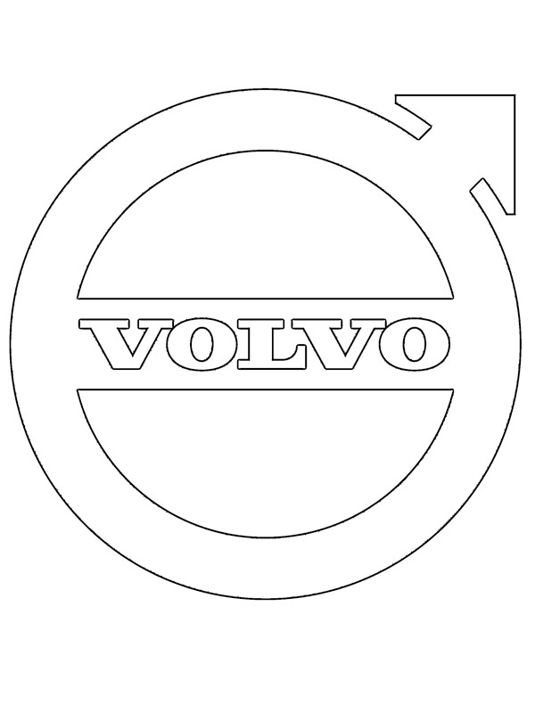 Volvo logo Ausmalbild