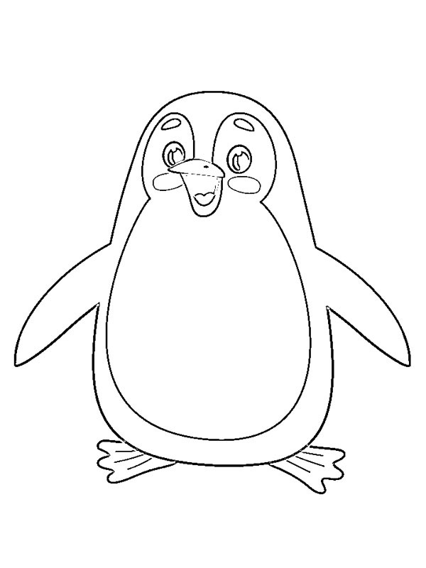 Fröhlicher Pinguin Ausmalbild