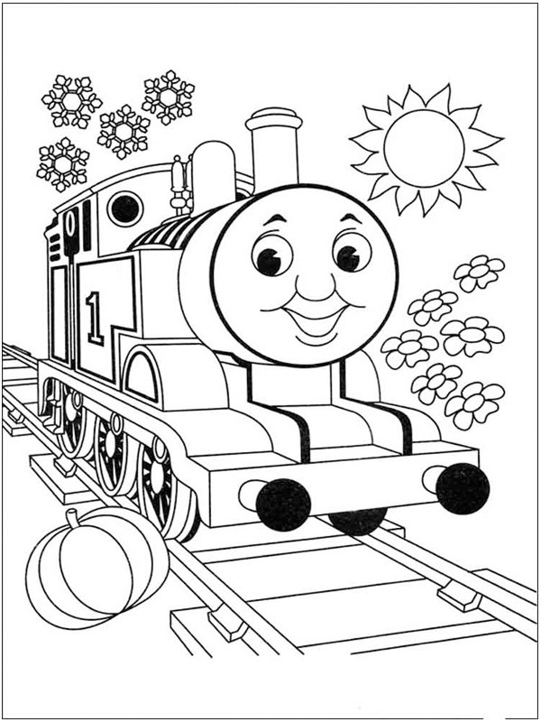Fröhlicher Thomas, die kleine Lokomotive Ausmalbild Fröhlicher Thomas, die kleine Lokomotive Ausmalbild