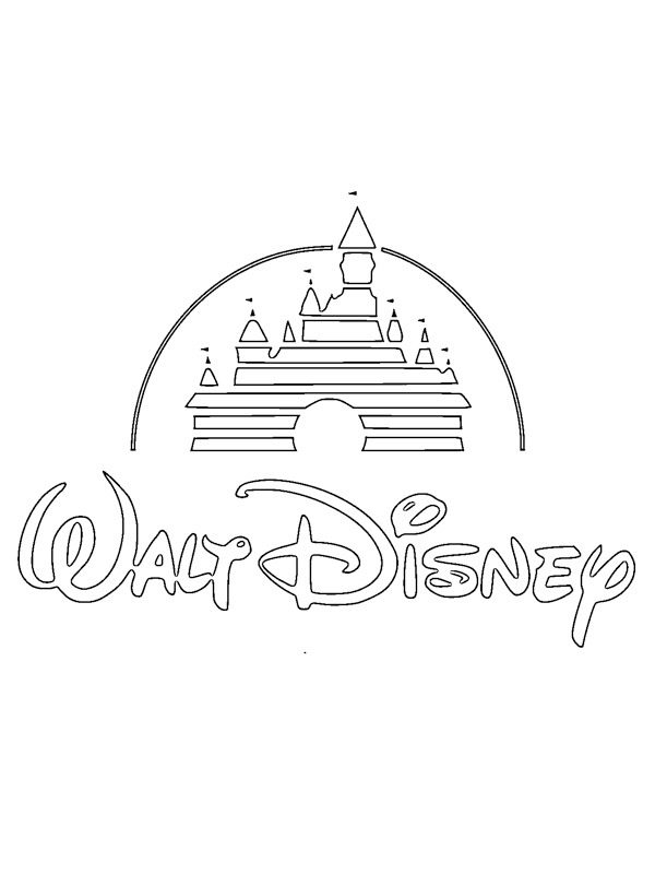 Walt Disney logo Ausmalbild