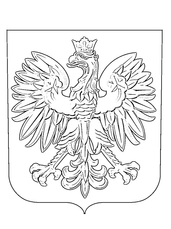 Wappen Polens Ausmalbild