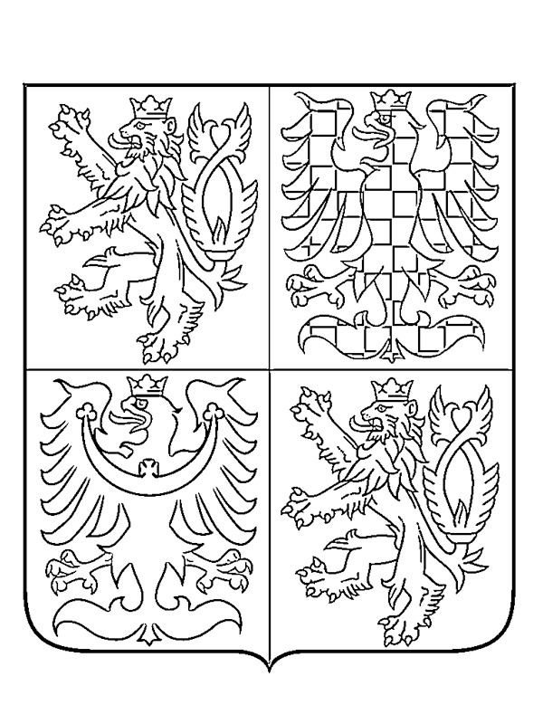 Wappen Tschechiens Ausmalbild
