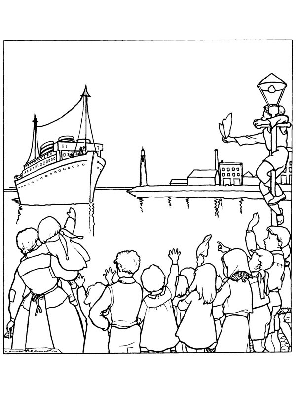 Willkommen Nikolaus Ausmalbild