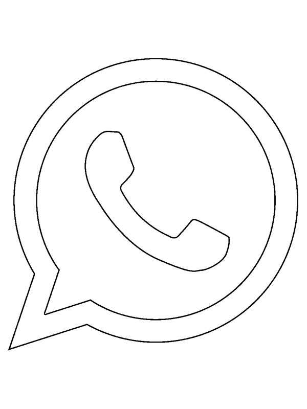 WhatsApp logo Ausmalbild