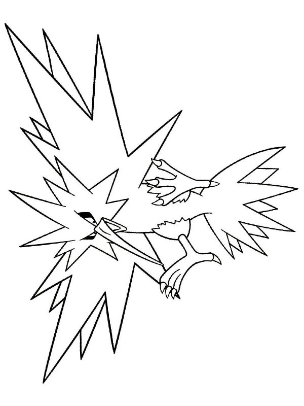 Zapdos Ausmalbild