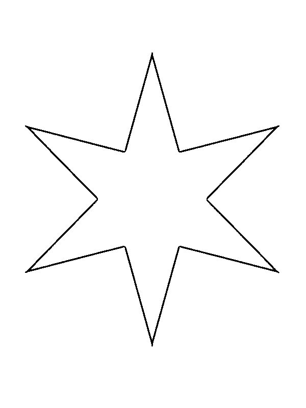 Sechseckiger Stern Ausmalbild