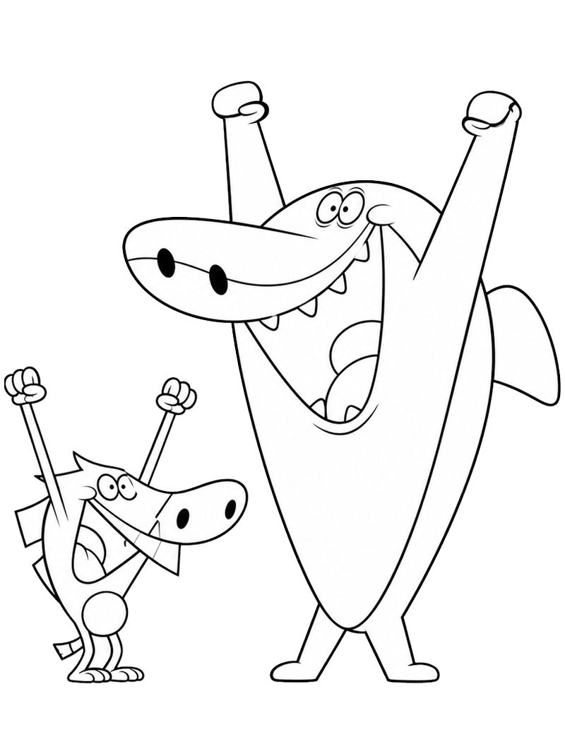 Zig und Sharko Ausmalbild Zig und Sharko Ausmalbild