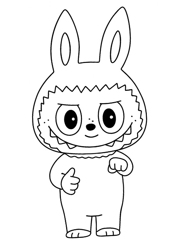 Zimomo (Labubu) Ausmalbild Zimomo (Labubu) Ausmalbild
