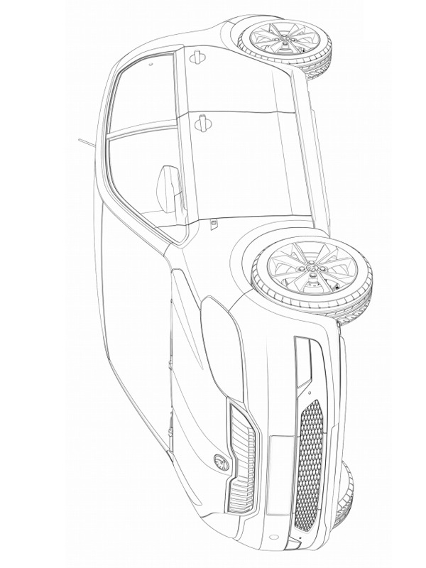 Škoda Citigoᵉ iV Ausmalbild Škoda Citigoᵉ iV Ausmalbild